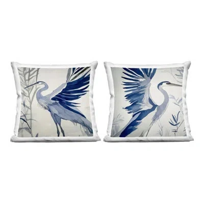 Stupell Industries Whimsical Blue Beach Birds 2 Piece Decorative Printed Throw Pillow Set Design By Mona Grace