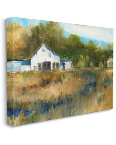 Stupell Industries White Farmhouse Landscape Rustic Rolling Grassland Stretched Canvas Wall Art By Liz Jardi In Multicolor