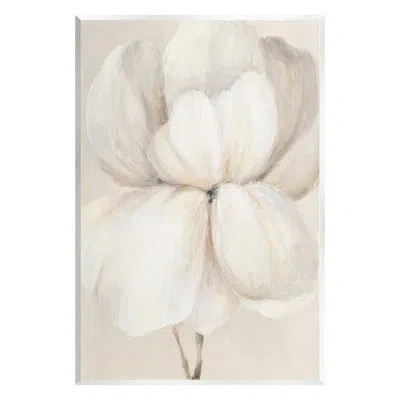 Stupell Industries White Flower Blossom Wall Plaque Art By Patricia Pinto In Beige