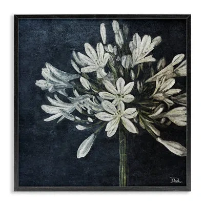 Stupell Industries White Herb Blooms Framed Giclee Art By Patricia Pinto In Midnight Black Framed Giclee