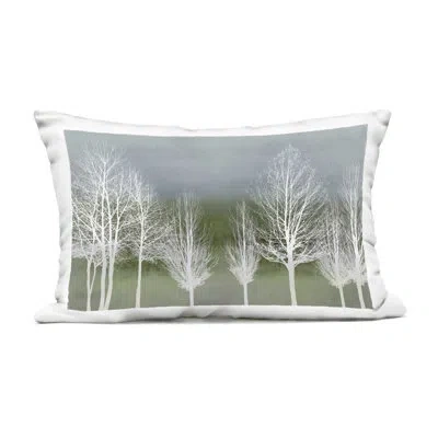 Stupell Industries White Tree Impressions Design By Kate Bennett Outdoor Printed Pillow In Green