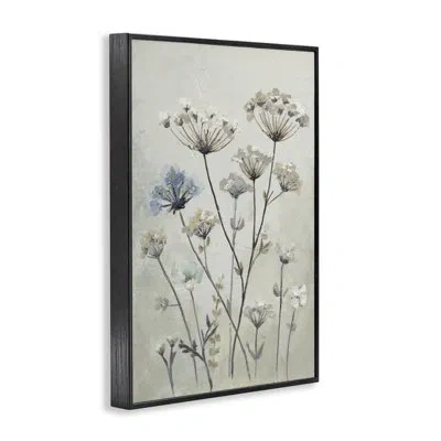 Stupell Industries Wild Dandelion Sprigs Framed Giclee Art, Design By Patricia Pinto In Midnight Black Framed Giclee