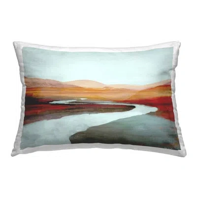 Stupell Industries Winding Canyon Stream Decorative Printed Throw Pillow By Steller Design Studio In Tan