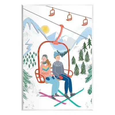 Stupell Industries Winter Ski Lift Friends Wall Plaque Art By Jo Reid In White