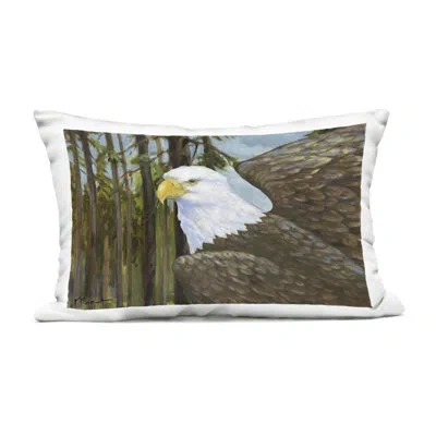 Stupell Industries Woodland Eagle's View Design By Paul Brent Outdoor Printed Pillow In Brown
