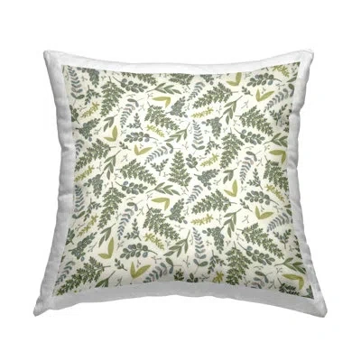 Stupell Industries Woodland Fern Leaves Nature Printed Throw Pillow Design By Deb Strain
