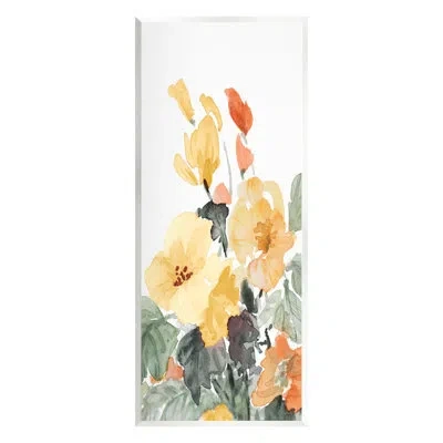 Stupell Industries Yellow Spring Blooms On Wood By Lanie Loreth Print In Wall Plaque