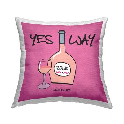 Stupell Industries Yes Way Rose Outdoor Printed Pillow By Wil In Pink