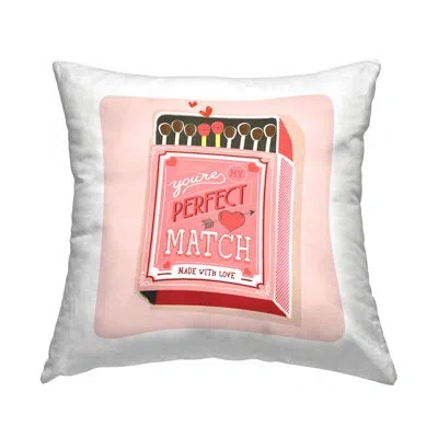 Stupell Industries You're My Perfect Match Matchbook Printed Throw Pillow Design By Pan Georgiou