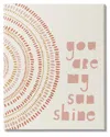 Stupell Industries You're My Sunshine Motivational Phrase Boho Stripe Circle Stretched Canvas Wall A In Beige