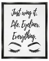 Stupell Just Wing It Eyeliner Makeup Phrase Framed Floater Canvas Wall Art By Amanda Greenwood