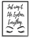 Stupell Just Wing It Eyeliner Makeup Phrase Framed Giclee Wall Art By Amanda Greenwood