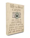 Stupell Life Is Like A Camera Inspirational Canvas Art