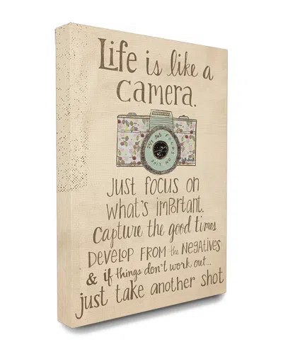 STUPELL STUPELL LIFE IS LIKE A CAMERA INSPIRATIONAL CANVAS ART