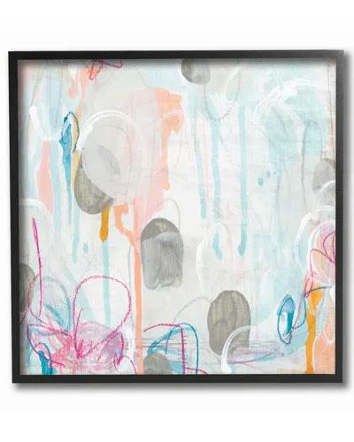 Stupell Lines And Splashes Abstract Painting By June Erica Vess Framed Art