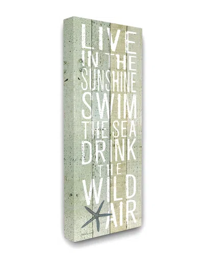 Stupell Live In The Sunshine Starfish Planked Look
