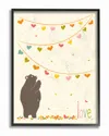 Stupell Love Bear With Heart Garland By Karen Zukowski (finny And Zook) Framed Art