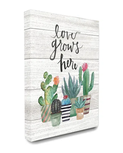 Stupell Love Grows Here Cactus Succulents Watercolor