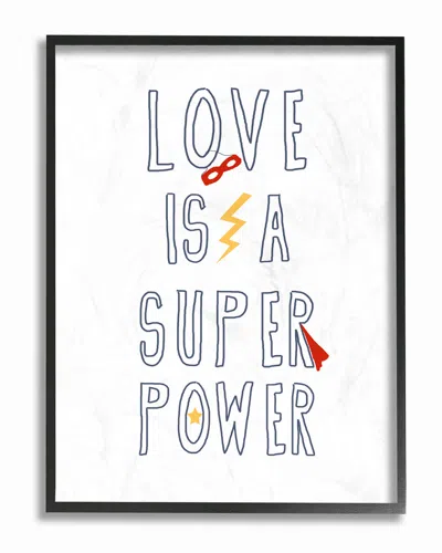 Stupell Love Is A Superpower Cape And Mask By Daphne Polselli Framed Art In Black