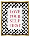 Stupell Love Yourself First Phrase Framed Floater Canvas Wall Art By Martina Pavlova