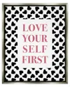 Stupell Love Yourself First Phrase Framed Floater Canvas Wall Art By Martina Pavlova