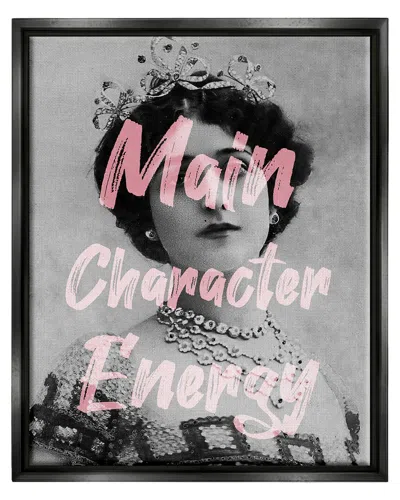 STUPELL MAIN CHARACTER ENERGY VINTAGE WOMAN FRAMED FLOATER CANVAS WALL ART BY DAPHNE POLSELLI