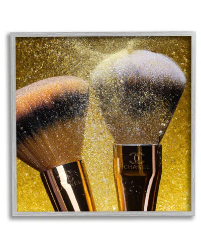 Stupell Makeup Brush Glam Glimmer Framed Giclee Wall Art By Ziwei Li