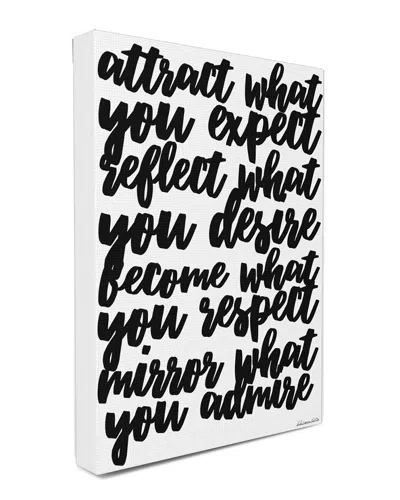 STUPELL STUPELL MIRROR WHAT YOU ADMIRE CURSIVE CANVAS WALL ART BY LULUSIMONSTUDIO