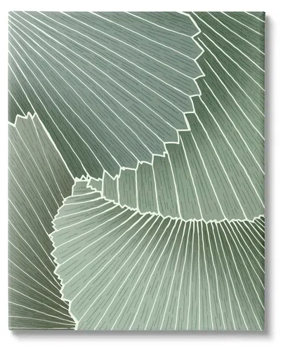 STUPELL MODERN ABSTRACT PATTERNED LEAVES CANVAS WALL ART BY ZIWEI LI