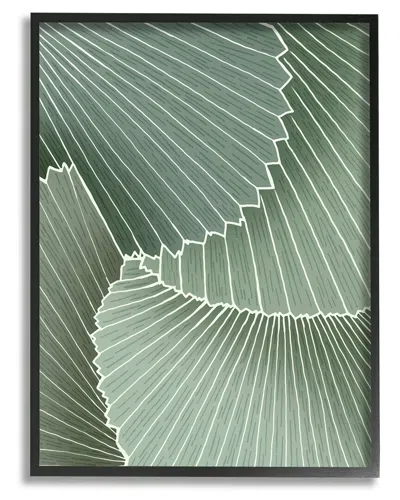 STUPELL MODERN ABSTRACT PATTERNED LEAVES FRAMED GICLEE WALL ART BY ZIWEI LI