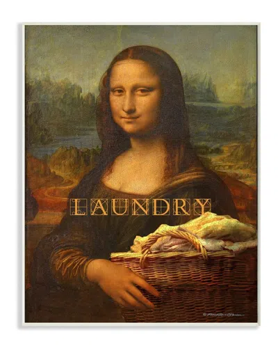 Stupell Mona Lisa Laundry Funny Classic Painting Design Wall Art