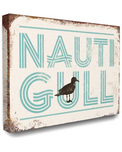 Stupell Nauti Gull Funny Ocean Beach By Jj Brando In Multi