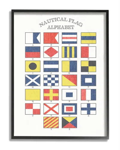 Stupell Nautical Flag Alphabet Framed Art