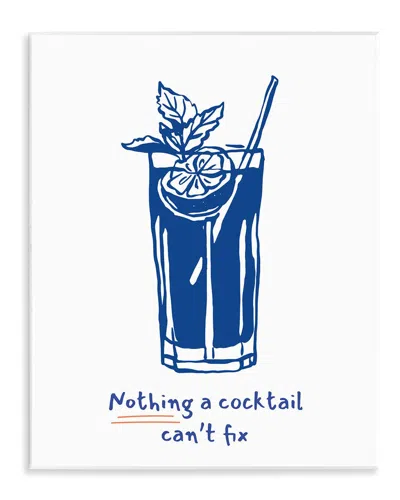Stupell Nothing A Cocktail Can't Fix By Lettered And Lined Wall Art In Blue