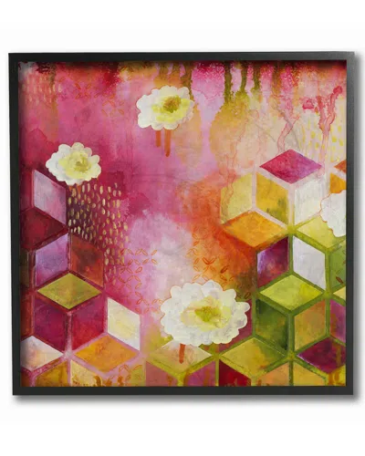 Stupell Painted Abstract Colors Cubes Shapes By Heather Robinson Framed Art