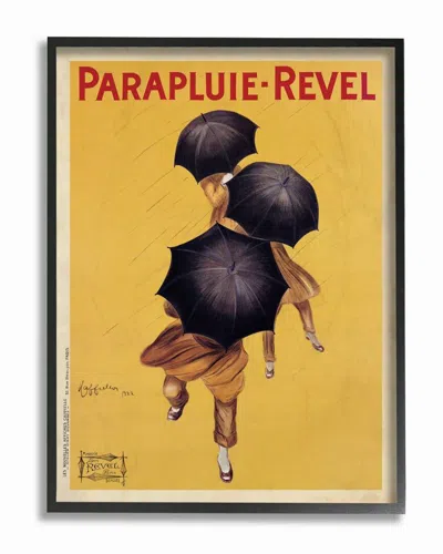 Stupell Parapluie-revel Vintage Poster Yellow Design Wall Art