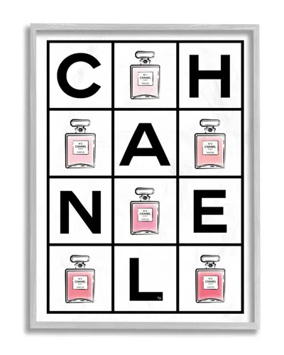 Stupell Perfume Bottle Bold Text Glam Wall Art In Pink