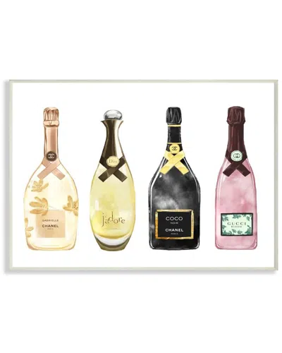 Stupell Perfume Bottle Brands Fashion Glam Watercolor Wall Art In Gold