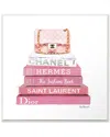 Stupell Pink Book Stack Fashion Handbag