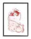 Stupell Pink Designer Bag With Chic Florals Paint Splatter Wall Art