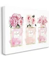 Stupell Pink Flowers And Perfumes Glam Fashion Watercolor Wall Art In Pink