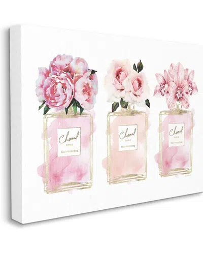 Stupell Pink Flowers And Perfumes Glam Fashion Watercolor Wall Art