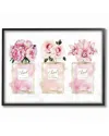 Stupell Pink Flowers & Perfumes Glam Fashion Watercolor Wall Art In Pink