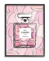 Stupell Pink Macaron Dessert Perfume Fashion Bottle Wall Art In Pink