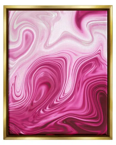 Stupell Pink Marble Abstract Swirls Framed Floater Canvas Wall Art By Martina Pavlova