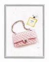 Stupell Pink Purse Gold Perfume Glam Fashion Watercolor Wall Art In Pink