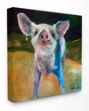 Stupell Proud And Painterly Piglet With Earrings By Main Line Art & Design Canvas Art In Multi
