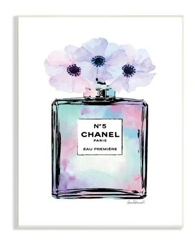 Stupell Purple Flower Perfume Glam Fashion Design Wall Art In Blue