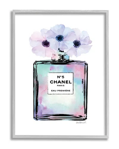 Stupell Purple Flower Perfume Glam Fashion Design Wall Art In Blue