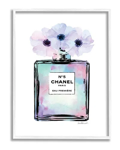 Stupell Purple Flower Perfume Glam Fashion Design Wall Art In Blue